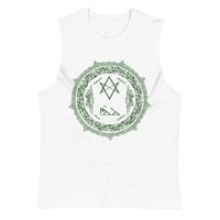Image 2 of ABSU - CACHET OF TARA (GREEN-PRINT) MUSCLE SHIRT