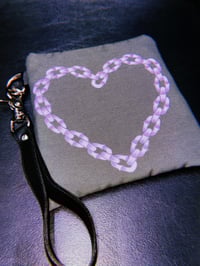 Image 1 of CHAINED HEART WRISTLET BAG