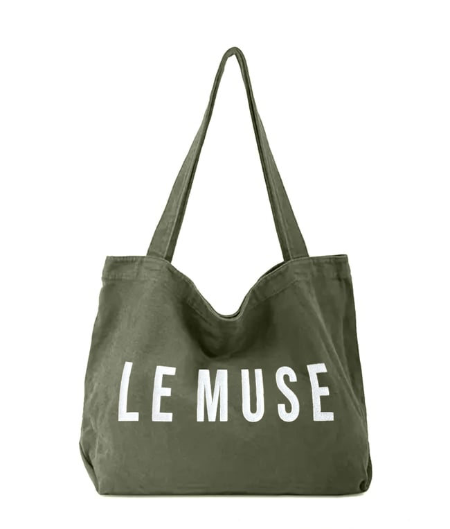EVERYDAY CANVAS TOTE BAG (SAGE)