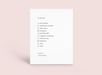 To Do List card