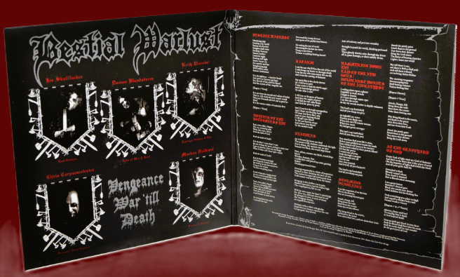 BESTIAL WARLUST - VENGEANCE WAR T'ILL DEATH VINYL REISSUE 2024