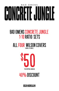 Image 1 of BAD OMENS CONCRETE JUNGLE #1-4 - JEREMY WILSON 1:10 RATIO SET 