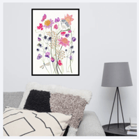 Image 1 of Cotton Candy Dahlias- Poster Print