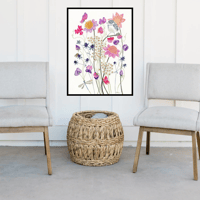 Image 7 of Cotton Candy Dahlias- Poster Print