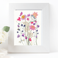 Image 8 of Cotton Candy Dahlias- Poster Print