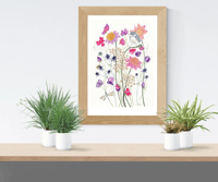 Image 10 of Cotton Candy Dahlias- Poster Print