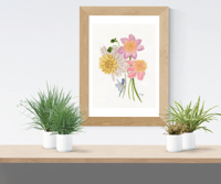 Image 4 of Anemone Dahlias- Poster Print