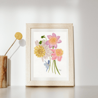 Image 8 of Anemone Dahlias- Poster Print