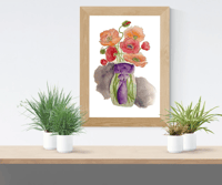 Image 4 of Poppy Posy with a fancy knot- Poster Print