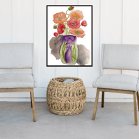 Image 5 of Poppy Posy with a fancy knot- Poster Print