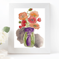 Image 7 of Poppy Posy with a fancy knot- Poster Print