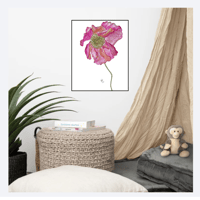 Image 2 of Pretty Pink Poppy- Poster Print