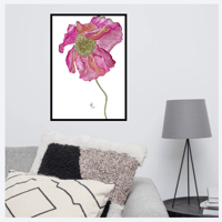 Image 3 of Pretty Pink Poppy- Poster Print
