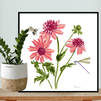 Image 4 of Giddy Up Dahlia - Poster Print