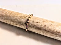Image 3 of YELLOW, AUBURN, BURGUNDY, AND OLIVE GREEN MULTICOLOR BEADED WIRE WRAP RING (ITEM #2539)