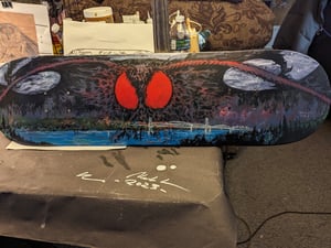 Image of Mothman Original Hand painted Skatedeck