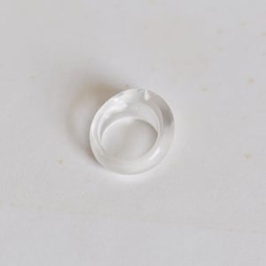 Image of Clear Quartz bean shaped ring