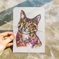 Image 1 of 'Lilly' the Little Cat - Original Artwork 7x5 inches