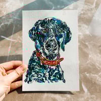 Image 1 of 'Hunter' the German Shorthaired Pointer (Blue) - Original Artwork 7x5 inches