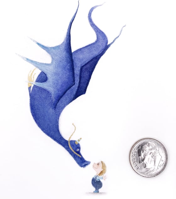 Image of swoop and boop - an original tinywatercolor