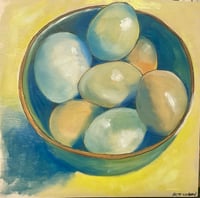 Blue Bowl of Eggs (12x12)