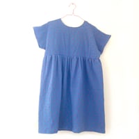 Image 1 of Garden Dress- blue cross gauze