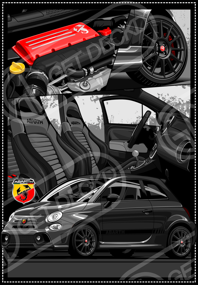 Image of ABARTH 595 & 695 S4 T-SHIRT - show price 