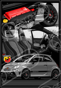 Image 9 of ABARTH 595 & 695 S4 T-SHIRT - show price 