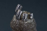 Image 1 of Lobe Cuffs - Stretched Ears - Silver - Stainless Steel - Hinged Cuffs