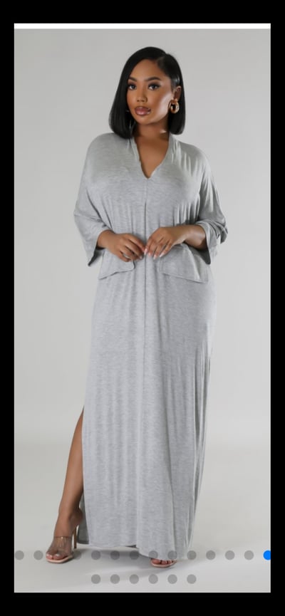 Image of Keep It Real Maxi Dress Grey