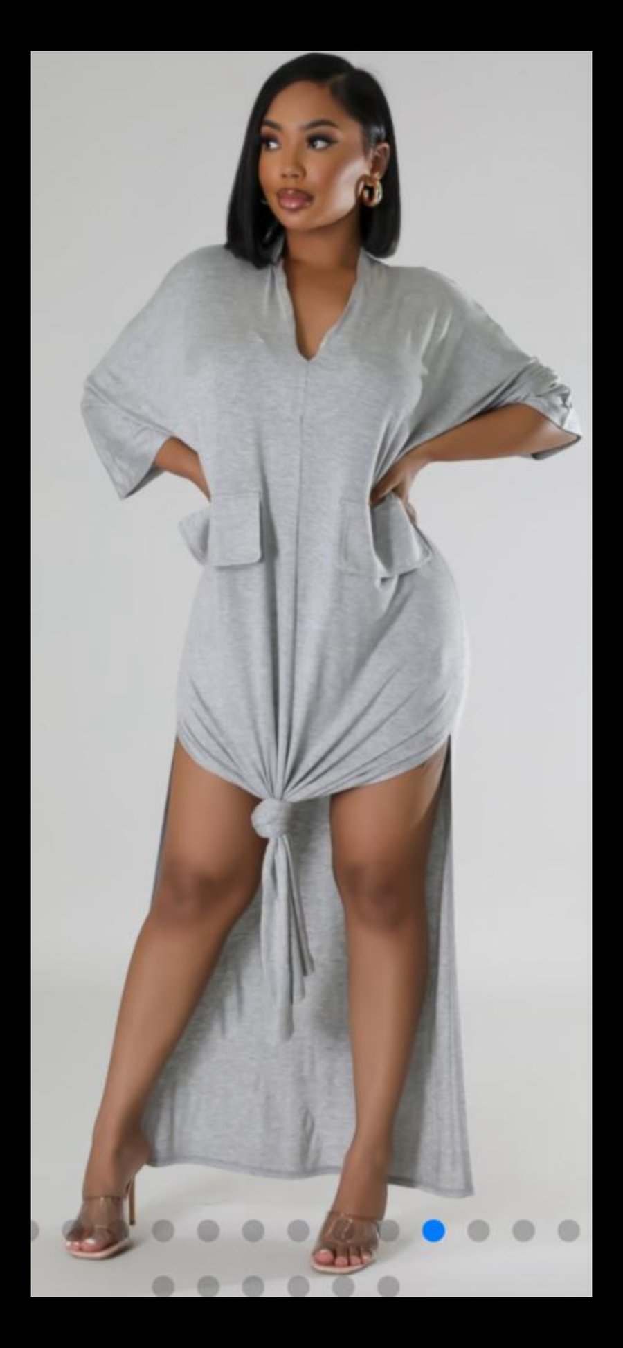 Image of Keep It Real Maxi Dress Grey