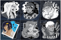 Image 1 of Nosedive!AU Stickers (JJBA pt5 characters)