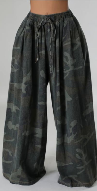 Image of Nikki Camo Wide Leg Pants
