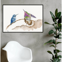 Image 4 of Fatal Flaw Hummingbirds-Poster Print