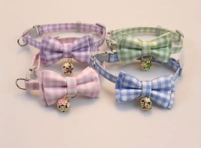 Image of Cute Adjustable Cat Collar With Bell