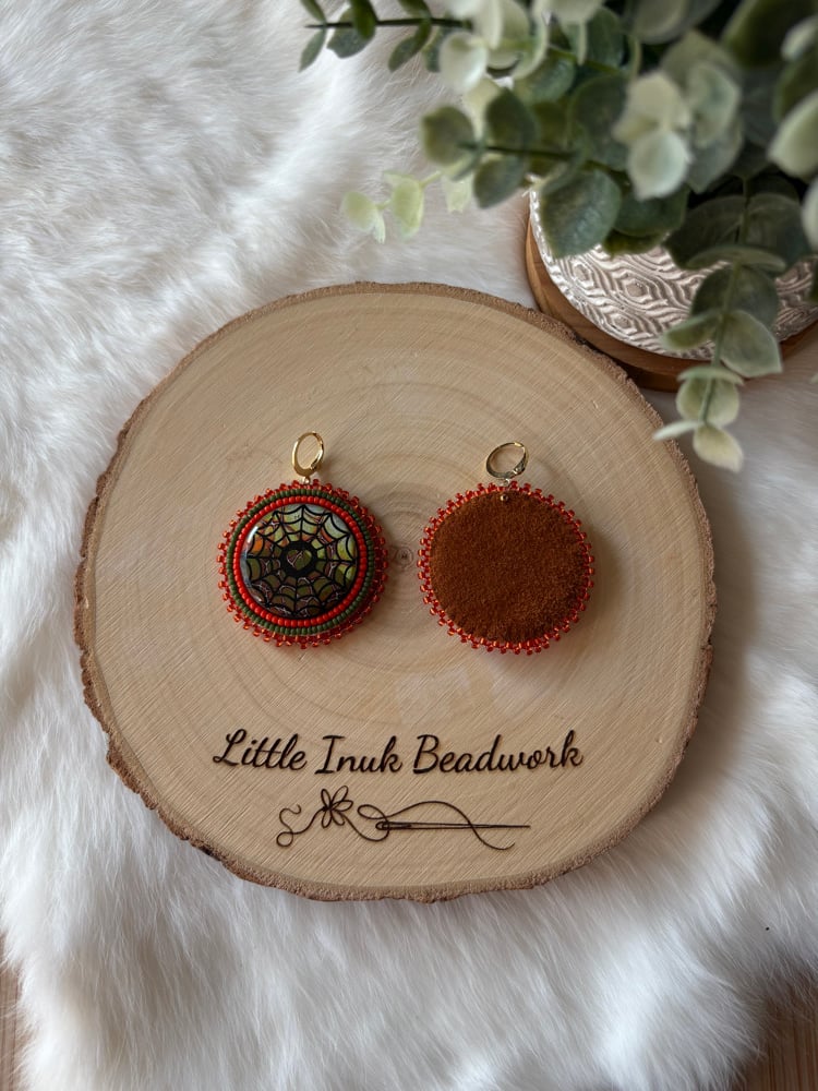 Image of Spider Heart Earrings