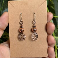 Image 2 of Copper Bead & Swirl Earrings 🤎 *MADE TO ORDER*