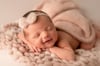 Dusty Blush Newborn Bonnet, Wrap, Tieback & Layer Photography Prop Set