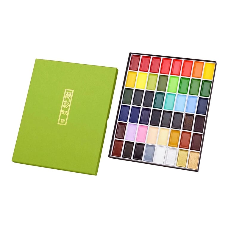 Image of Kuretake - 48 Color Gansai Tambi Watercolor Set