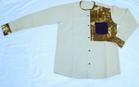 Chemise mélangé en tissu Bazin