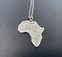 Image 1 of Engraved Africa Pendant (Small)