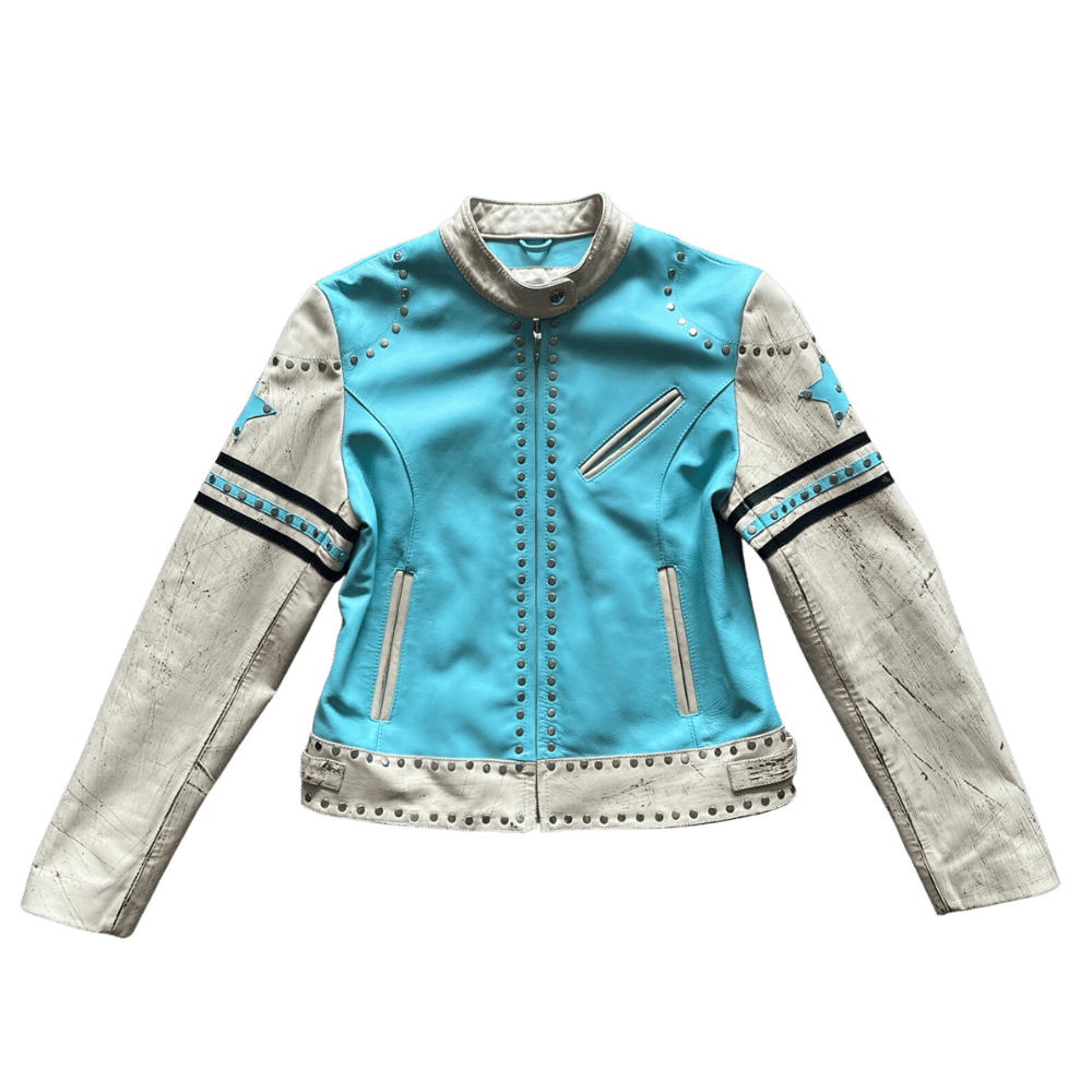 Image of BLUE STAR LEATHER JACKET