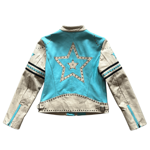 Image of BLUE STAR LEATHER JACKET