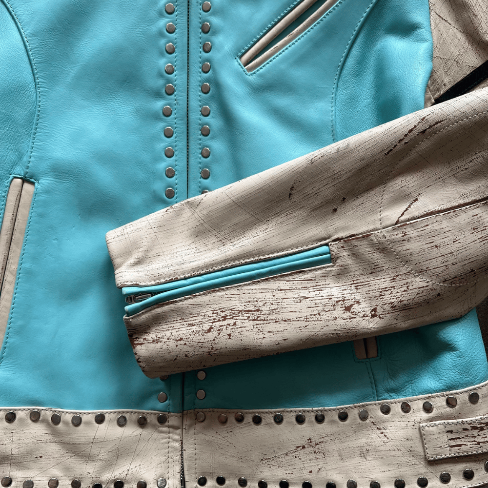 Image of BLUE STAR LEATHER JACKET