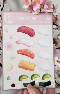 Image 3 of Sushi Chef Vinyl Sticker Sheet
