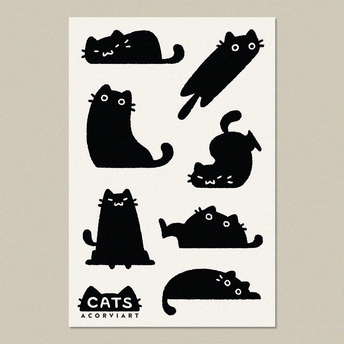 Cats Sticker Sheet | acorviart