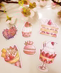 Image 2 of Strawberry Cafe Holo Vinyl Stickers