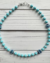 Image 2 of Light Blue Beaded Necklace