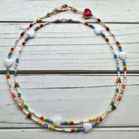 Image 2 of Rainbow Beaded Necklace