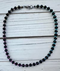 Image 2 of Black Jade and Rainbow Hematite Necklace